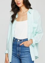 Gentle Fawn paige button down classic seaglass shirt resort beach cover up