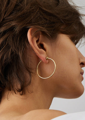 Jenny Bird icon gold hoop earrings small basic Manitoba Canada