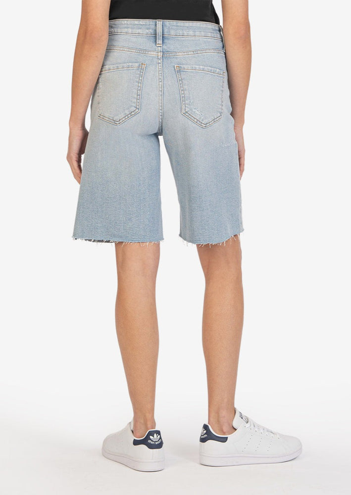 Kut from the kloth hailey high rise button fly low stretch loose fit bermuda shorts Manitoba Canada