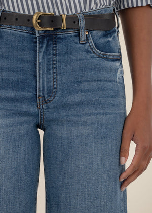 Meg High Rise Fab Ab Wide Leg Roll Up