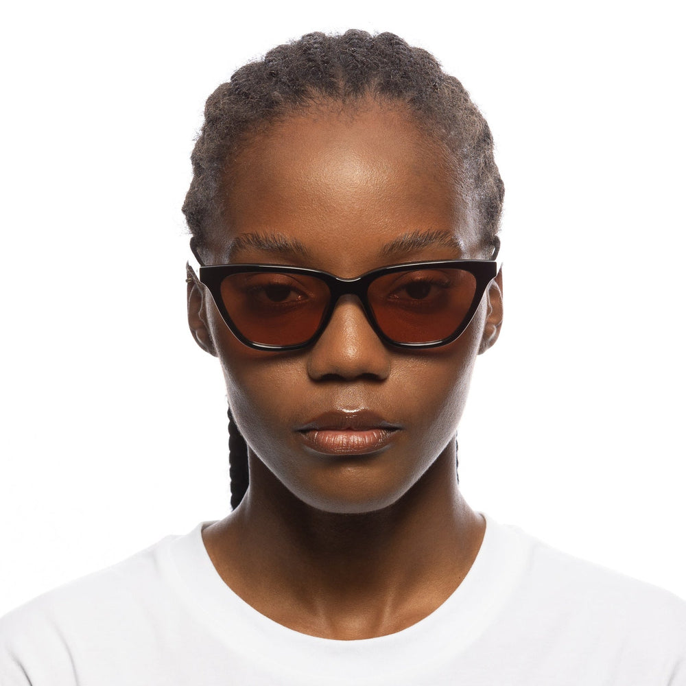 Womens cat eye unfaithful black frame cinnamon tint plastic sunglasses Manitoba Canada