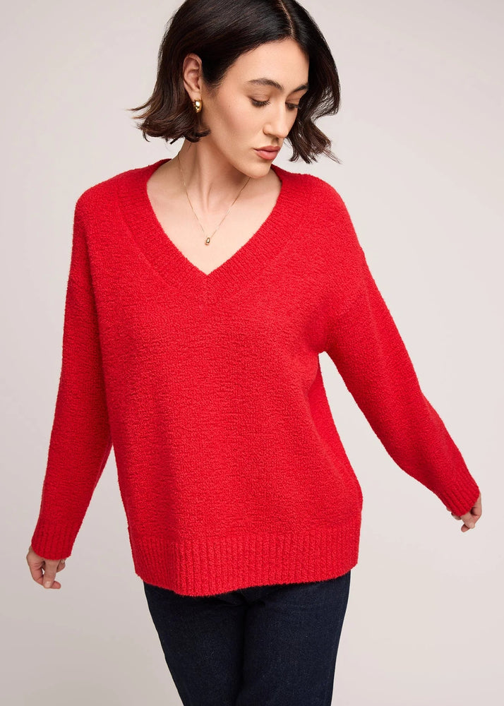V-Neck, Sweater, Red, Long Sleeves, Winnipeg, Manitoba, Canada, Gentle Fawn