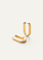 Jenny Bird chunky statement u-link drop hoop click lock closure polished gold timeless earrings Manitoba Canada