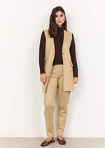 Suede Waistcoat, Belt, Tan, Sand, Soya Concept, Winnipeg, Manitoba, Canada