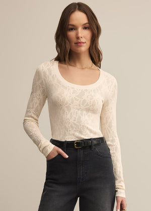 Tibi Scoop Mesh Top