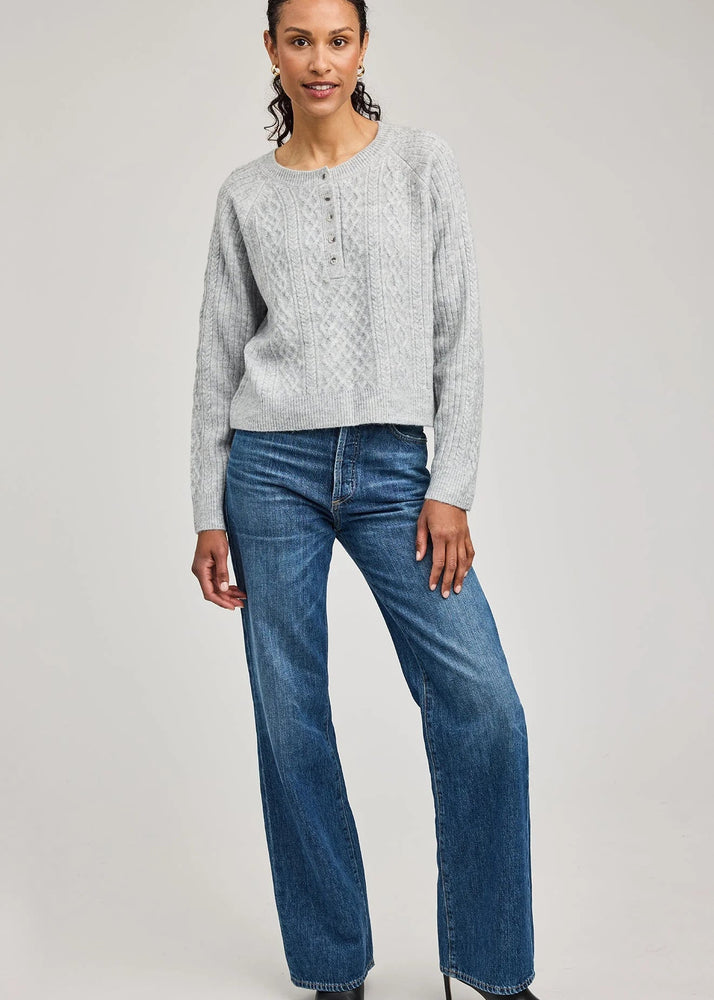 A cozy cable knit, button down, Gentle Fawn, Winnipeg, Manitoba, Canada