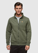 Mens lightweight sweater jacket, shacket, 10 Tree, Olive Green, Thatched, Quilted, Winnipeg, Manitoba, Canada, TenTree