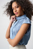 Cap Sleeve high Neck Blouse