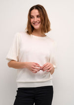 Chaulk, White, Shirt, Puff Sleeve, Crew Neck, Womens Shirts, Winnipeg, Manitoba