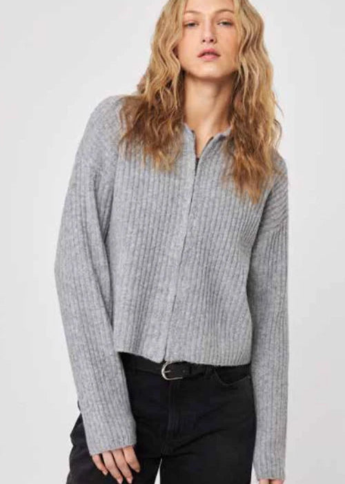 Zip Up, Hoodie, Hooded, Sweater, Grey, Soft, Fuzzy, John + Jenn, Silver Fox Gray, Gavin Sweater, Winnipeg, Manitoba, Canada