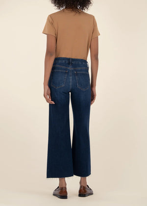 Meg High Rise Fab Ab Wide Leg Raw Hem