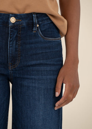 Meg High Rise Fab Ab Wide Leg Raw Hem