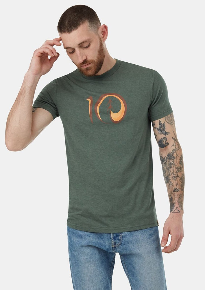 Mens tentree indigenous artwork dark green super soft artist series t-shirt Manitoba Canada