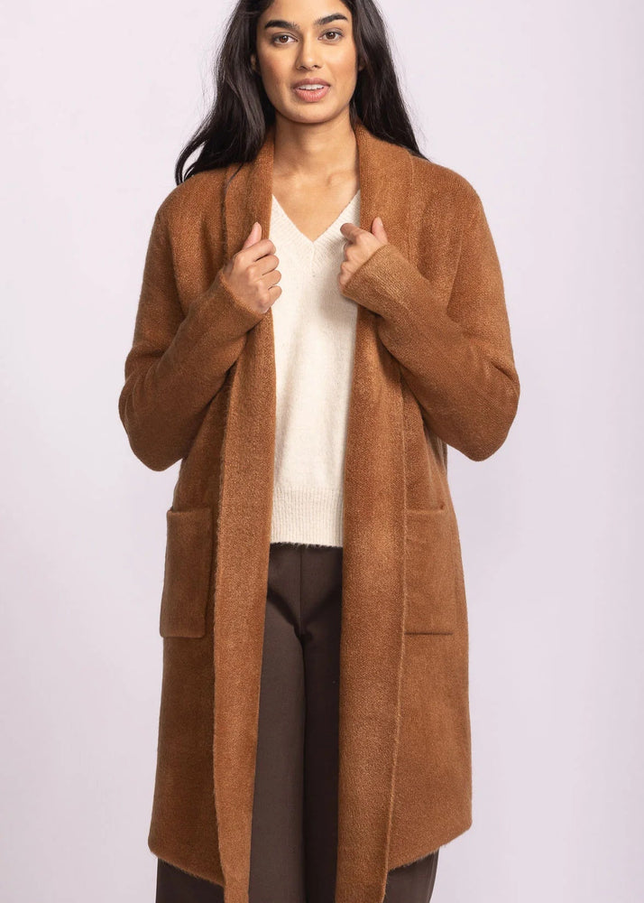 Open Jacket, Pockets, Long Cardigan, Copper, Brown, Layering, Warm, Winter Capsule Wardrobe, Winnipeg, Manitoba, Canada, Pink Martini