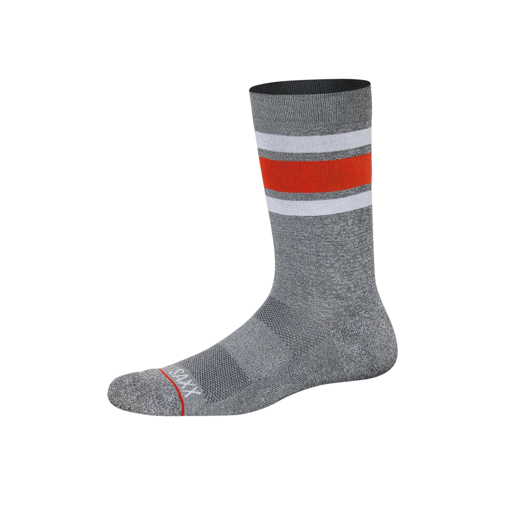 Saxx whole package athletic stripe grey cushioned moisture wicking performance crew socks Manitoba Canada