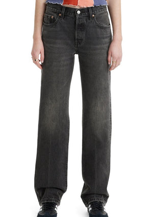 
            
                Load image into Gallery viewer, Levi&amp;#39;s 501 90s washed black stitch school mid rise relaxed fit jeans Manitoba Canada
            
        