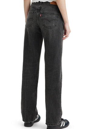 Levi's 501 90's relaxed fit straight leg jeans washed faded black stitch school boyfriend jeans Manitoba Canada