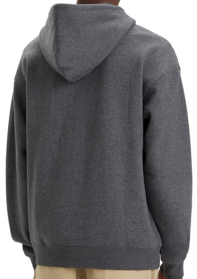 
            
                Load image into Gallery viewer, Levi Strauss dark heather grey core cotton polyester fleece zip up basic hoodie Manitoba Canada
            
        