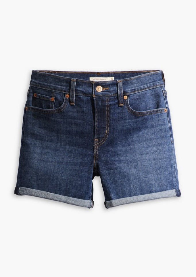 Dark Denim, Rolled Hem, Midi Rise, Mid Length Short, Levi's, Zipper Fly, Winnipeg, Manitoba