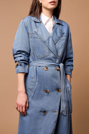 Donna Denim Trench