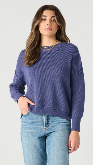 Blue, Purple, Drop Sleeve, Knitted Sweater, Pull Over, Stretch Knit, Winnipeg, Manitoba