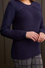 Lace Detail, Knitted Sweater, Winnipeg, Manitoba, Sapphire Blue, Long Sleeve, Tribal