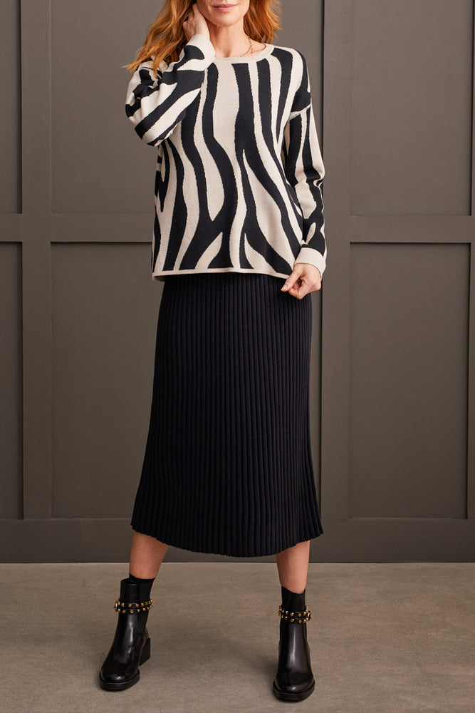 Crew Neck Sweater, Zebra Stripes, Stripes, Cotton Sweater, Workwear, Long Sleeve, Tribal, Winnipeg, Manitoba