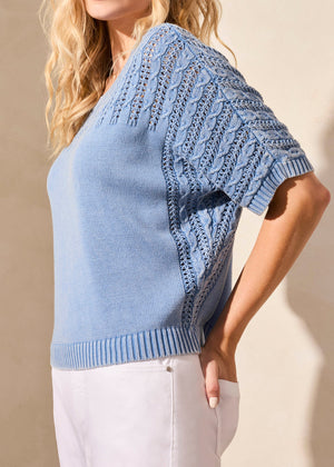 Mel Stitch Short Sleeve Sweater