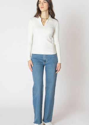 Nadine Half Zip Knit Top