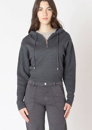 Sheri Half Zip Knit Hoodie