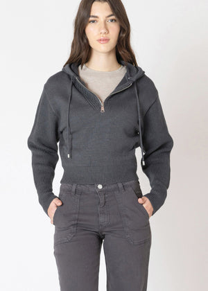 Sheri Half Zip Knit Hoodie