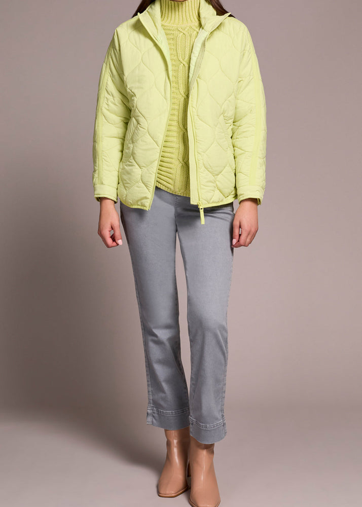 Quilted, puffer jacket, Packable Jacket, Lightweight coat, Winnipeg, Manitoba, Canada, Green, Lime Green, Tribal Clothing
