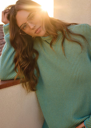 Sweater, 2 Tone, Color Block, Funnel Neck, Winnipeg, Manitoba, Canada, Tribal Clothing