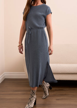 Cap Sleeve Crew Dress