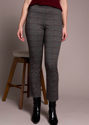 Addie Pull on Plaid Ankle Pants