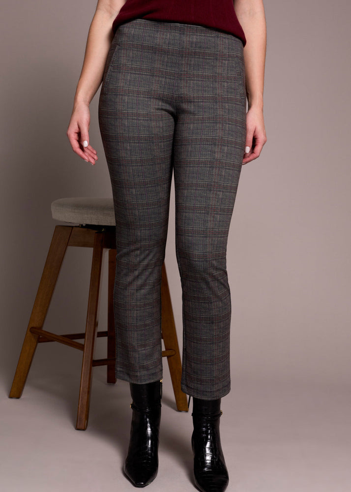 Addie Pull on Plaid Ankle Pants