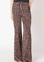 Flowy, leopard print, silk feeling, drawstring, full length, pants, Winnipeg, Manitoba, Canada, Dex Clothing