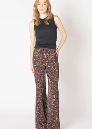 Penny Flowy Leopard Print Pants