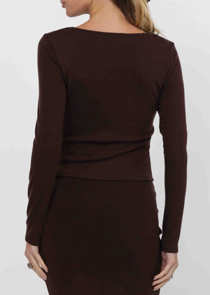 Pucker Up Ruched Knit Top