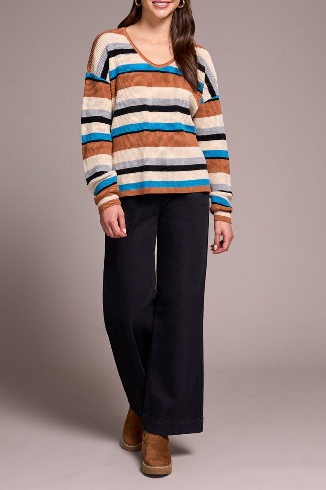 Striped, Retro, Dolman Sleeve, U Shaped Neck Line, Tribal Fashion, Light Weight Sweater, Winnipeg, Manitoba, Canada