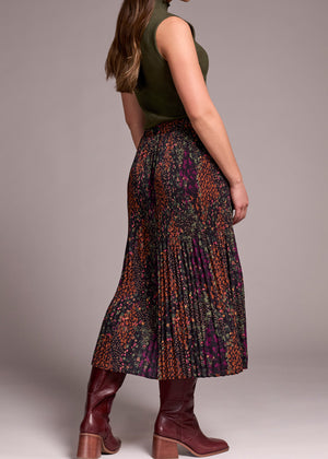 Floral Plisse Skirt