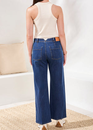 Brooke Hugging Wide Denim Trouser