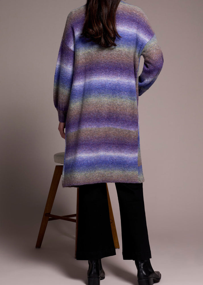 Marla Purple Stripe Cardigan