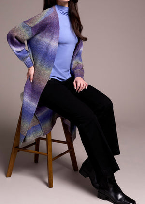 Marla Purple Stripe Cardigan