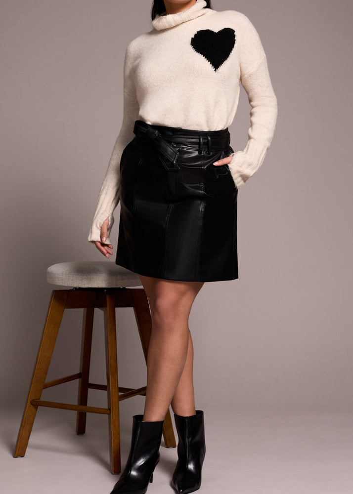 Faux Leather Skirt