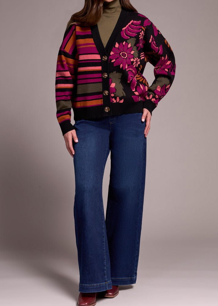 Striped, Floral, Cropped, warm hues, Tribal Fashion, Winnipeg, Manitoba, Canada