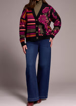 Striped, Floral, Cropped, warm hues, Tribal Fashion, Winnipeg, Manitoba, Canada