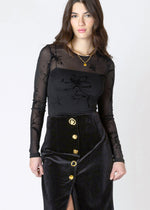 Body suit, Velvet Floral Applique, Winnpeg, Manitoba, Canada