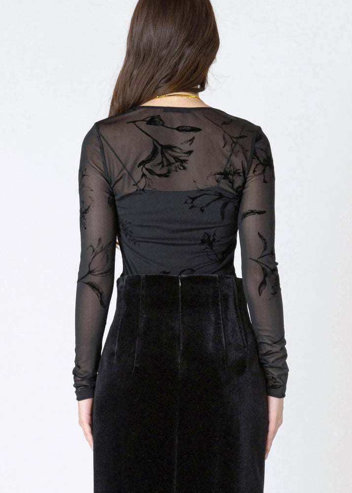 Burnout Patterned Bodysuit