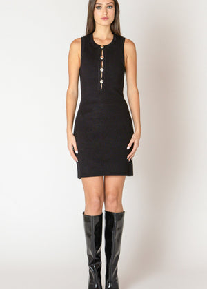 Peekaboo Buttons Dress